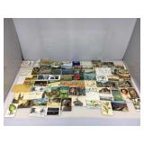 Vintage postcards with correspondence and
