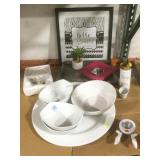 Household Decorative items. serving dishes,