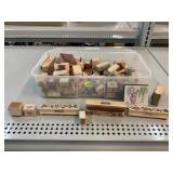 Rubber stamps on wood. Hero arts and more.