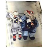 2 Handmade Dolls with Aladdin Casino Price Tags.
