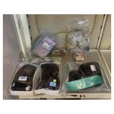 Wig caps and wigs. Assorted