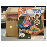 4 NIB inflatable splash activity centers. Banzai