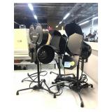3 Hollywood Studio Movie Camera Desk Lamps.