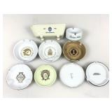 Assorted ceramic ashtrays and more