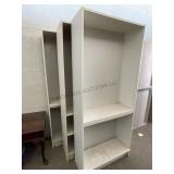 3 White Bookshelves approx. 5.5ft tall - some