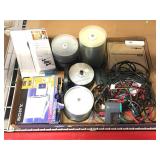 Sony USB floppy drive in box, DVD+R and +RW.