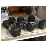 Dumbbell weights.