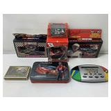 NASCAR collectibles. Handheld trivia game,