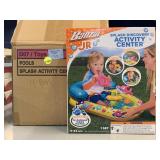 4 NIB inflatable splash activity centers. Banzai