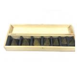 7 Brass Nesting Pyramid Paperweights in box