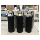 6 New 16 oz. Glass Water Bottles with Protective