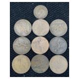 Great Britain One Penny Coins From 1918 To 1963