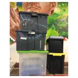 Assorted storage bins with lids