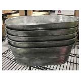 5 Metal Galvanized Buckets - approx. 20 in long 6
