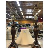 2 Vtg 30in Table Lamp With Shades