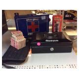 Vtg Johnson & Johnson first aid kit with sentry