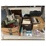 Book Collection with magazines, home decor and