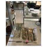 Silverware Utensils Set Wedding Guest book and