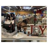 Assorted Christmas Decor. 4 piece Dickens