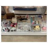 Jewelry crafting components w/nail polish and