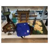 Vtg Cuckoo Clock, Pyrex Portables Bag, Art Work