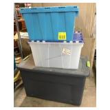 3 Storage Containers. Assorted Sizes