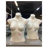 2 Female Mannequin torsos, 20in tall