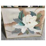 Floral painting on canvas framed to 50x40