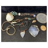 Shell Necklace W/ Geode Necklace And More