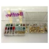 Jewelry craft parts in organizer trays