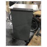 Rolling Metal Locking Cabinet no key - approx.