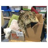 Faux leopard fur and more textiles, pillows etc,