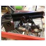 2 speaker bars, Gaming controls, headset, Logi