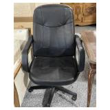 Rolling pleather office chair
