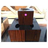 5 Lacquered Mahogany Wood Design tissue box