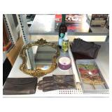 Decorative Wall Mirror, Leather Protector,