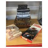 Photo/trinket storage boxes and NIB designer shoe