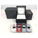 Versace jewel box, empty, Brownie camera case,