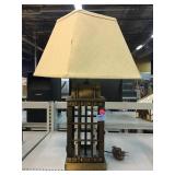 Metal table top lamp, 24 in tall
