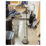 Metal floor lamp w/metal shade, 6ft tall approx