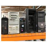 5 Computer towers. Assorted.  As is