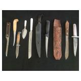 Hand made knifes, filet knifes, mother of pearl