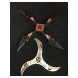 2 Master cutlery folding ninja throwing star