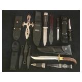 Collection of knives w/ sheaths