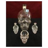 Crystal head vodka liquor decanter w/ lights,
