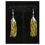 Sterling & gemstone beaded Southwest style