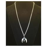 Sterling chain & Sterling Naja style fang pendant