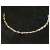 Sterling  & mystic topaz bracelet,