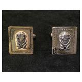 Sterling  Central American style cuff links