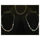 3- Liquid Silver & gemstone Southwest style